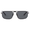 Prada - Iconic Metal Plaque - Geomatric Sunglasses - Black Slate Gray - Prada Collection - Sunglasses - Prada Eyewear