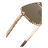 Prada - Iconic Metal Plaque - Geomatric Sunglasses - Gold Loden - Prada Collection - Sunglasses - Prada Eyewear