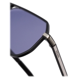 Prada - Iconic Metal Plaque - Geomatric Sunglasses - Black Iris - Prada Collection - Sunglasses - Prada Eyewear