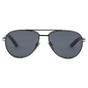 Prada - Iconic Metal Plaque - Aviator Sunglasses - Black - Prada Collection - Sunglasses - Prada Eyewear