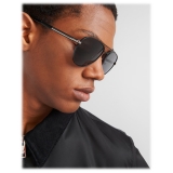Prada - Iconic Metal Plaque - Aviator Sunglasses - Black - Prada Collection - Sunglasses - Prada Eyewear