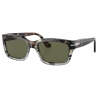 Persol - PO3301S - Brown Cut Grey Tortoise / Green Polarized - Sunglasses - Persol Eyewear