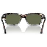 Persol - PO3301S - Brown Cut Grey Tortoise / Green Polarized - Sunglasses - Persol Eyewear