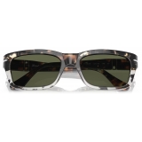 Persol - PO3301S - Brown Cut Grey Tortoise / Green Polarized - Sunglasses - Persol Eyewear