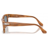 Persol - PO3301S - Striped Brown / Light Blue - Sunglasses - Persol Eyewear