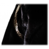 La Prima Luxury - Puma - Pelliccia in Blackglama Vison - Pitone - Rete Dorata - Pellicce - Luxury Exclusive Collection