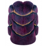 La Prima Luxury - Cabaret - On-Shoulder Fur Coat in Blackglama Vison - Fur Coat - Luxury Exclusive Collection