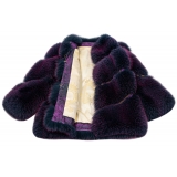 La Prima Luxury - Cabaret - On-Shoulder Fur Coat in Blackglama Vison - Fur Coat - Luxury Exclusive Collection