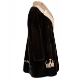 La Prima Luxury - Amuleto Mogano - Mahogany Mink Fur - 18 kt Gold - Fur Coat - Luxury Exclusive Collection