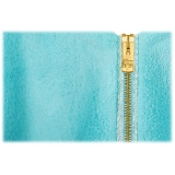 La Prima Luxury - Light Blue - 8 mm Shaved Mink Fur in Ruby - Fur Coat - Luxury Exclusive Collection