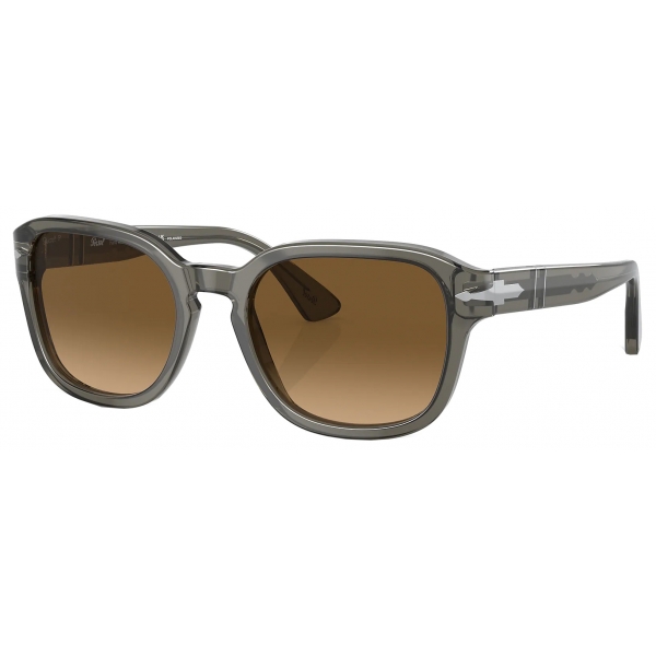 Persol - PO3305S - Grey Taupe Transparent / Brown Polarized - Sunglasses - Persol Eyewear