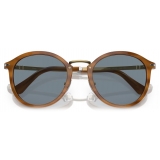 Persol - PO3309S - Striped Brown / Light Blue - Sunglasses - Persol Eyewear