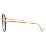 Linda Farrow - Adams Oval Optical Glasses in Rose Gold Brown - LFL925C4OPT - Linda Farrow Eyewear