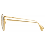 Linda Farrow - Alba Cat Eye Optical Glasses in Yellow Gold - LFL1339C1OPT - Linda Farrow Eyewear