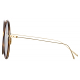 Linda Farrow - Alesia A Round Optical Glasses in Tortoiseshell - LF57AC2OPT - Linda Farrow Eyewear