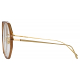 Linda Farrow - Occhiali da Vista Alona Oversized in Tabacco - LFL901C19OPT - Linda Farrow Eyewear