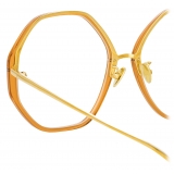 Linda Farrow - Alona Oversized Optical Glasses in Tobacco - LFL901C19OPT - Linda Farrow Eyewear