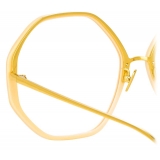 Linda Farrow - Occhiali da Vista Alona Oversized in Pesca - LFL901C15OPT - Linda Farrow Eyewear