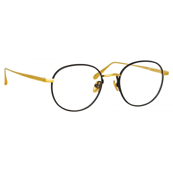 Linda Farrow - Occhiali da Vista Anton Oval in Oro Giallo Nero - LFL1230C1OPT - Linda Farrow Eyewear