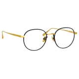 Linda Farrow - Anton Oval Optical Glasses in Yellow Gold Black - LFL1230C1OPT - Linda Farrow Eyewear