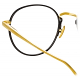 Linda Farrow - Anton Oval Optical Glasses in Yellow Gold Black - LFL1230C1OPT - Linda Farrow Eyewear