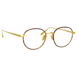 Linda Farrow - Anton Oval Optical Glasses in Yellow Gold Tortoiseshell - LFL1230C3OPT - Linda Farrow Eyewear