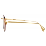 Linda Farrow - Anton Oval Optical Glasses in Yellow Gold Tortoiseshell - LFL1230C3OPT - Linda Farrow Eyewear