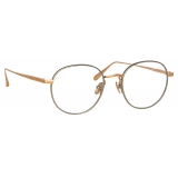 Linda Farrow - Anton Oval Optical Glasses in Rose Gold White Gold - LFL1230C2OPT - Linda Farrow Eyewear