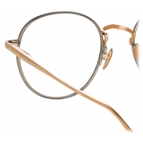 Linda Farrow - Anton Oval Optical Glasses in Rose Gold White Gold - LFL1230C2OPT - Linda Farrow Eyewear