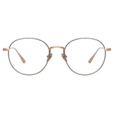 Linda Farrow - Anton Oval Optical Glasses in Rose Gold White Gold - LFL1230C2OPT - Linda Farrow Eyewear