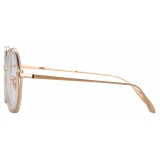 Linda Farrow - Bara Round Optical Glasses in Ash - LFL1243C5OPT - Linda Farrow Eyewear