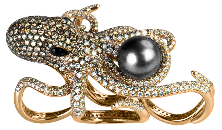 Octopus Everywhere Bronze Ring Octopus Everywhere Bronze Ring