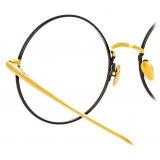 Linda Farrow - Bea Round Optical Glasses in Yellow Gold - LFL1333C1OPT - Linda Farrow Eyewear