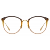 Linda Farrow - Calthorpe Oval Optical Glasses in Gradient Brown - LFL251C84OPT - Linda Farrow Eyewear