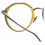 Linda Farrow - Cesar Angular Optical Glasses in Nickel Yellow Gold - LFL1225C5OPT - Linda Farrow Eyewear