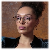 Linda Farrow - Cesar Angular Optical Glasses in Nickel Yellow Gold - LFL1225C5OPT - Linda Farrow Eyewear