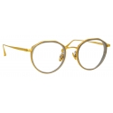 Linda Farrow - Cesar Angular Optical Glasses in Yellow Gold White Gold - LFL1225C4OPT - Linda Farrow Eyewear