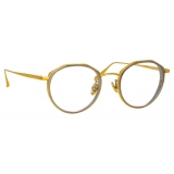 Linda Farrow - Cesar Angular Optical Glasses in Yellow Gold White Gold - LFL1225C4OPT - Linda Farrow Eyewear