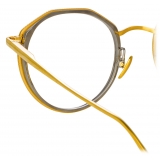 Linda Farrow - Cesar Angular Optical Glasses in Yellow Gold White Gold - LFL1225C4OPT - Linda Farrow Eyewear