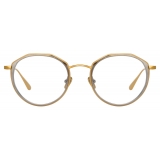 Linda Farrow - Cesar Angular Optical Glasses in Yellow Gold White Gold - LFL1225C4OPT - Linda Farrow Eyewear