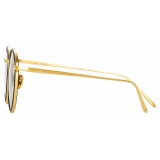 Linda Farrow - Comer Oval Optical Glasses in Yellow Gold - LFL1190C1OPT - Linda Farrow Eyewear