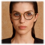 Linda Farrow - Comer Oval Optical Glasses in Yellow Gold - LFL1190C1OPT - Linda Farrow Eyewear