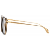 Linda Farrow - Danilo Angular Optical Glasses in Yellow Gold - LFL1246C1OPT - Linda Farrow Eyewear