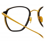 Linda Farrow - Danilo Angular Optical Glasses in Yellow Gold - LFL1246C1OPT - Linda Farrow Eyewear