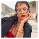 Linda Farrow - Danilo Angular Optical Glasses in Yellow Gold - LFL1246C1OPT - Linda Farrow Eyewear