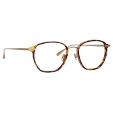 Linda Farrow - Danilo Angular Optical Glasses in Light Gold - LFL1246C2OPT - Linda Farrow Eyewear