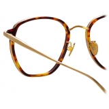 Linda Farrow - Danilo Angular Optical Glasses in Light Gold - LFL1246C2OPT - Linda Farrow Eyewear