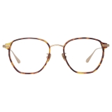 Linda Farrow - Danilo Angular Optical Glasses in Light Gold - LFL1246C2OPT - Linda Farrow Eyewear