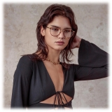 Linda Farrow - Danilo Angular Optical Glasses in Light Gold - LFL1246C2OPT - Linda Farrow Eyewear