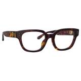 Linda Farrow - Deni D-Frame Optical Glasses in Tortoiseshell - LFL1243C5OPT - Linda Farrow Eyewear